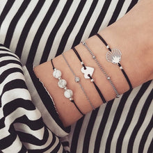 Load image into Gallery viewer, Boho Rose Map Bracelets &amp; Bangles for Women Bohemian Round Beaded Charm Bracelet Set Fashion Multilayer Accessories 2019 Bijoux